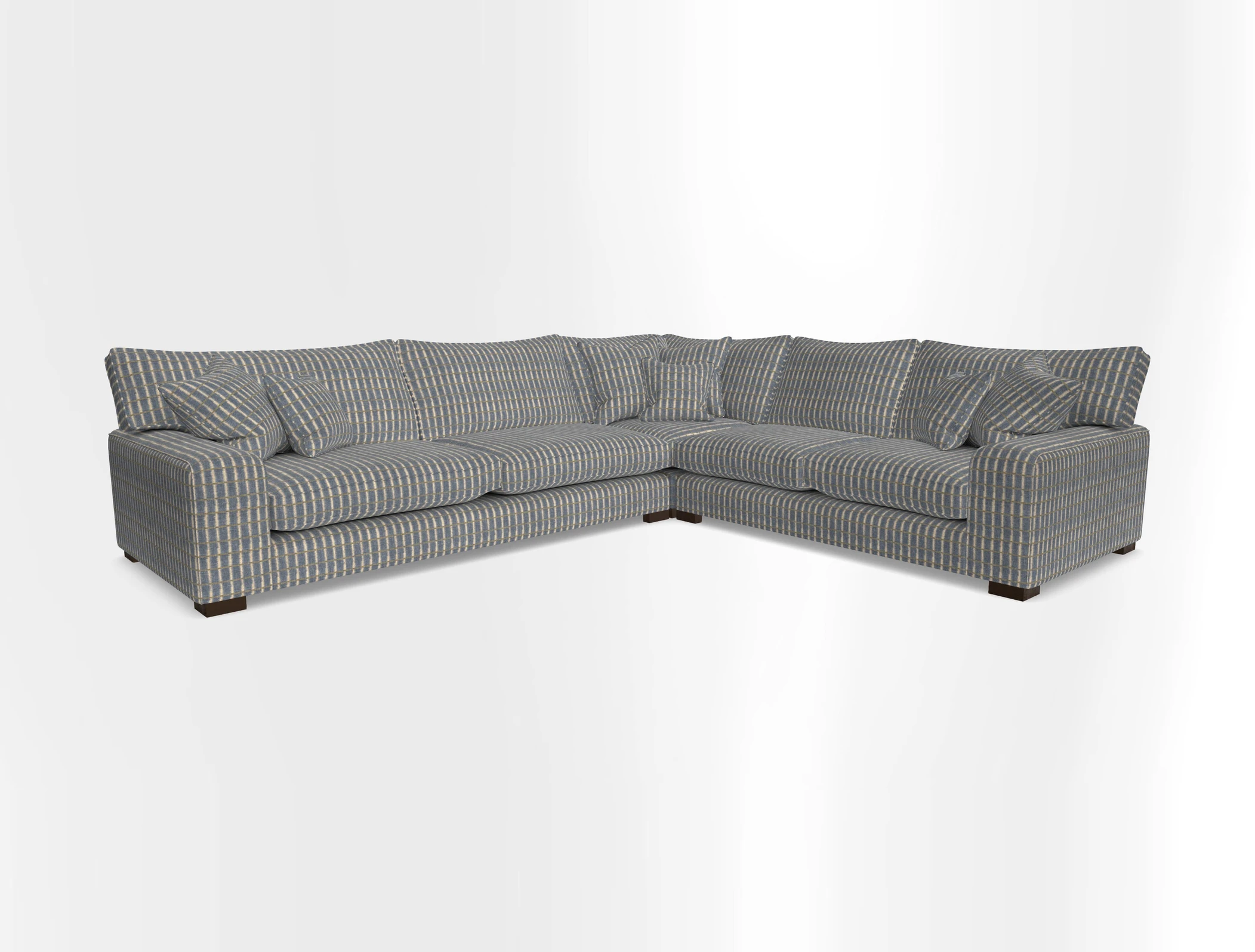 Richmond Large Corner Unit LHF in Two Tone Plain Biscuit