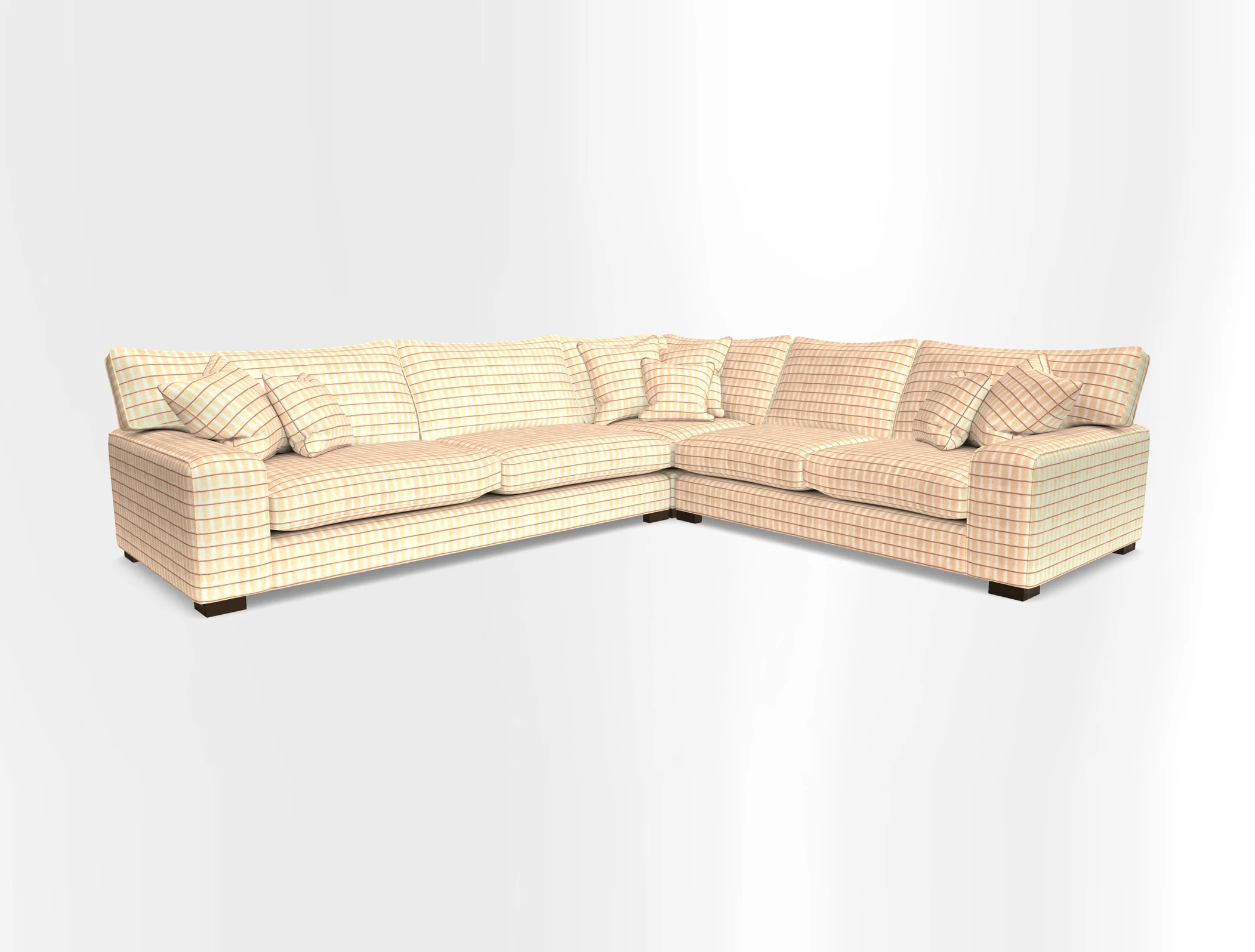 Richmond Large Corner Unit LHF in Two Tone Plain Biscuit