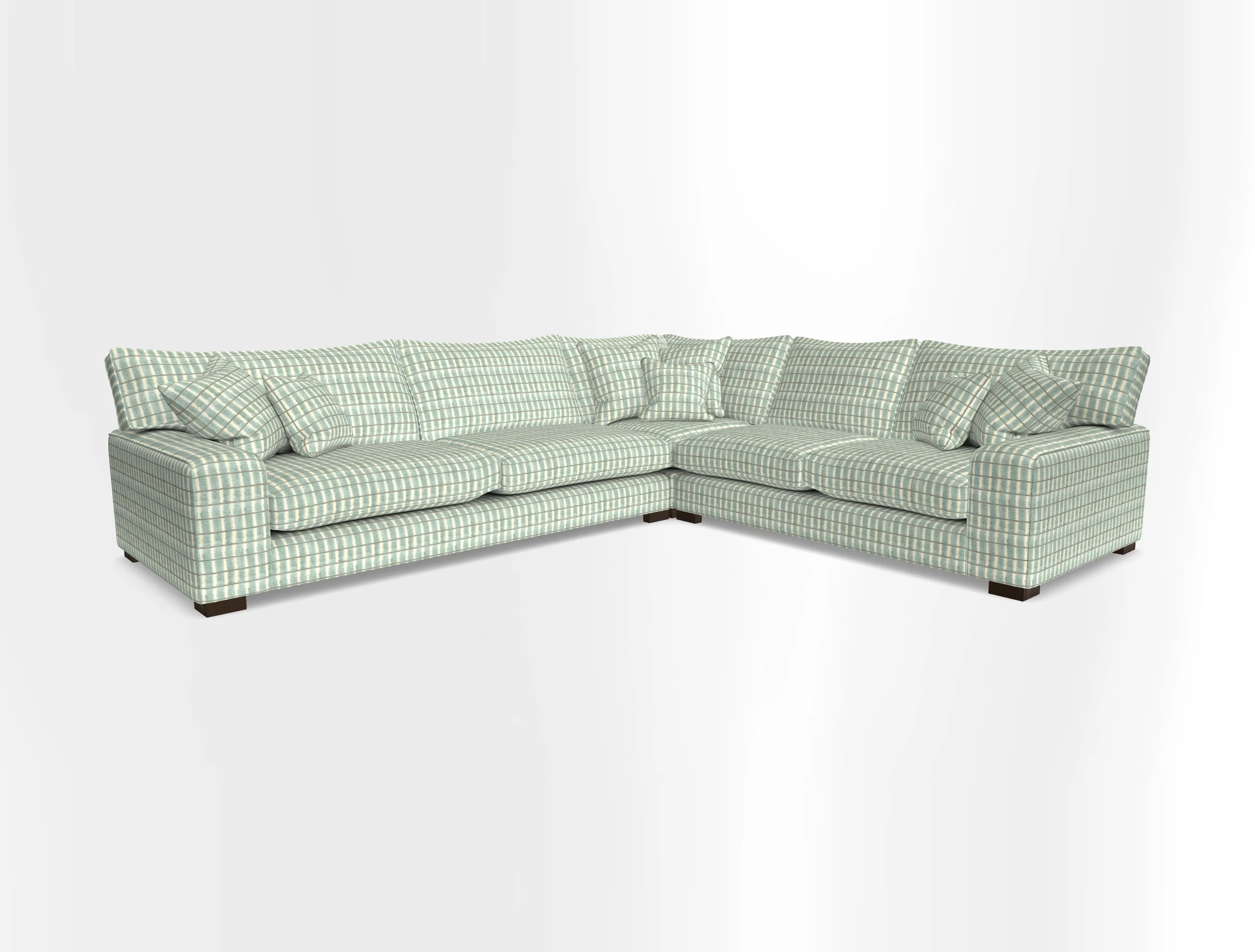 Richmond Large Corner Unit LHF in Two Tone Plain Biscuit