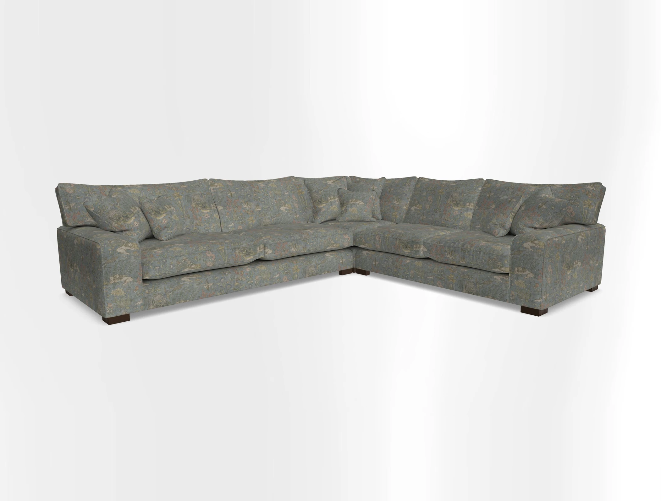 Richmond Large Corner Unit LHF in Two Tone Plain Biscuit