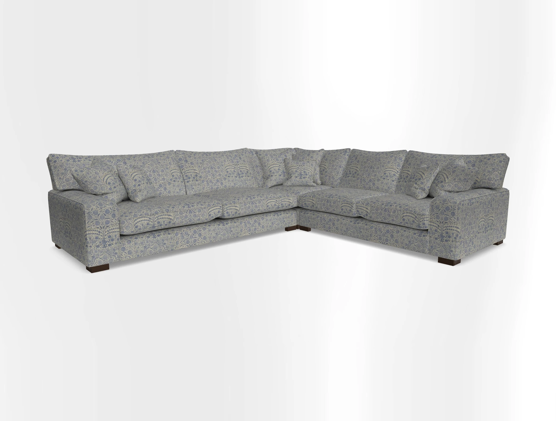 Richmond Large Corner Unit LHF in Two Tone Plain Biscuit