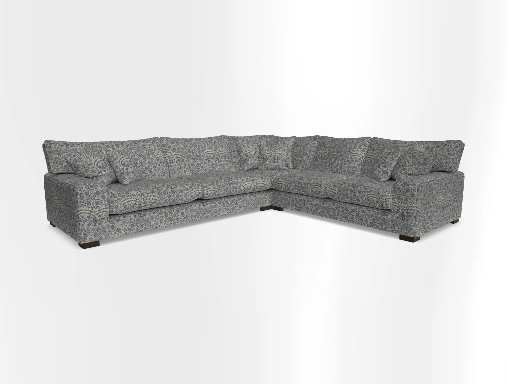 Richmond Large Corner Unit LHF in Two Tone Plain Biscuit