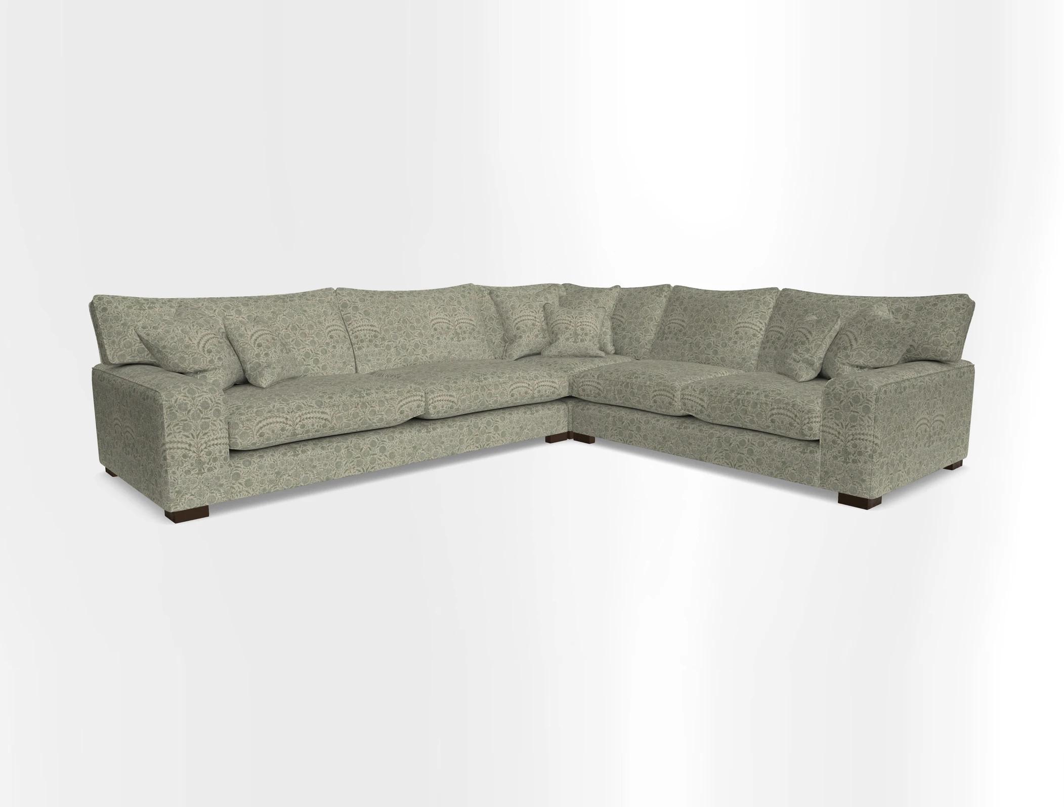 Richmond Large Corner Unit LHF in Two Tone Plain Biscuit