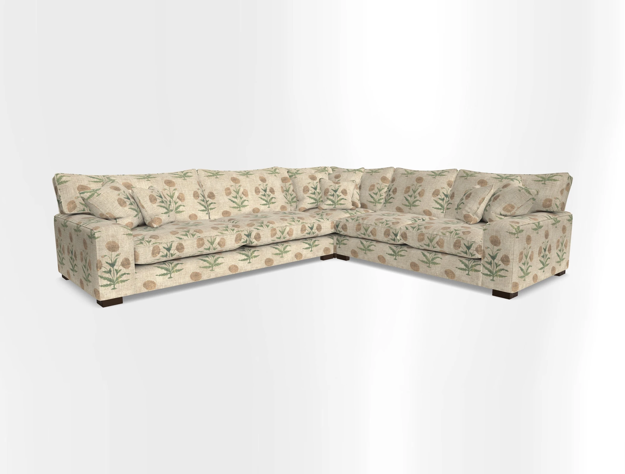 Richmond Large Corner Unit LHF in Two Tone Plain Biscuit