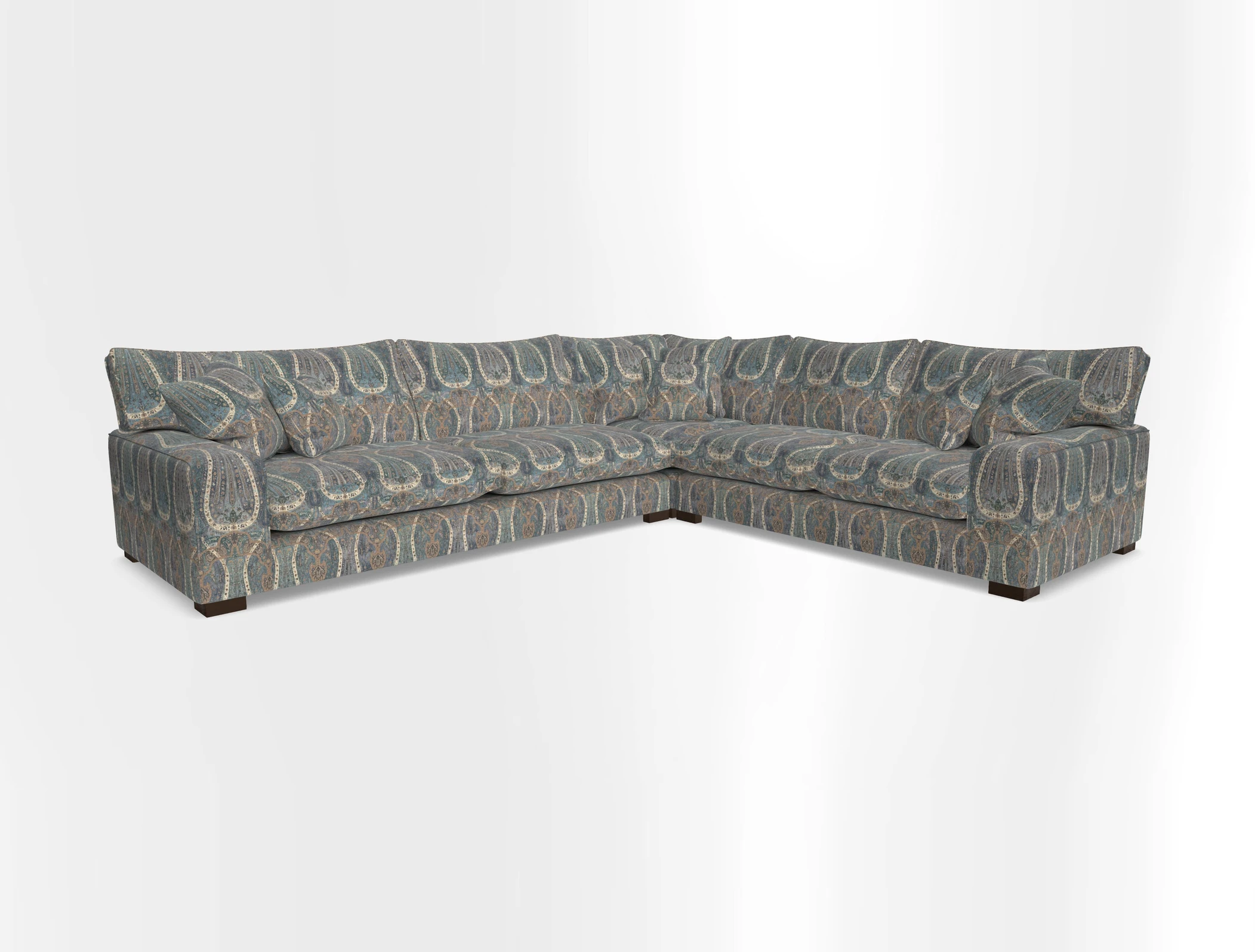 Richmond Large Corner Unit LHF in Two Tone Plain Biscuit
