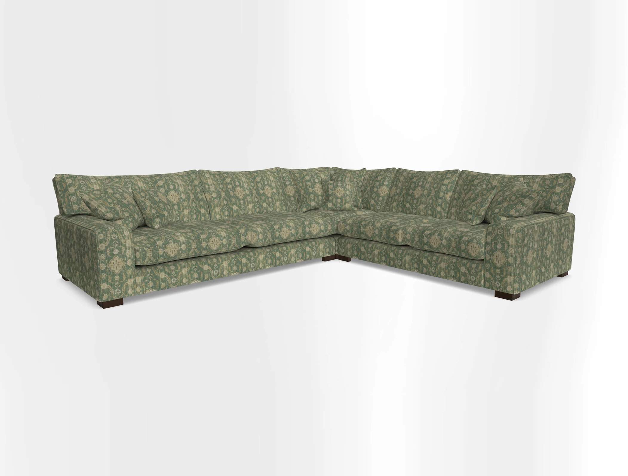 Richmond Large Corner Unit LHF in Two Tone Plain Biscuit
