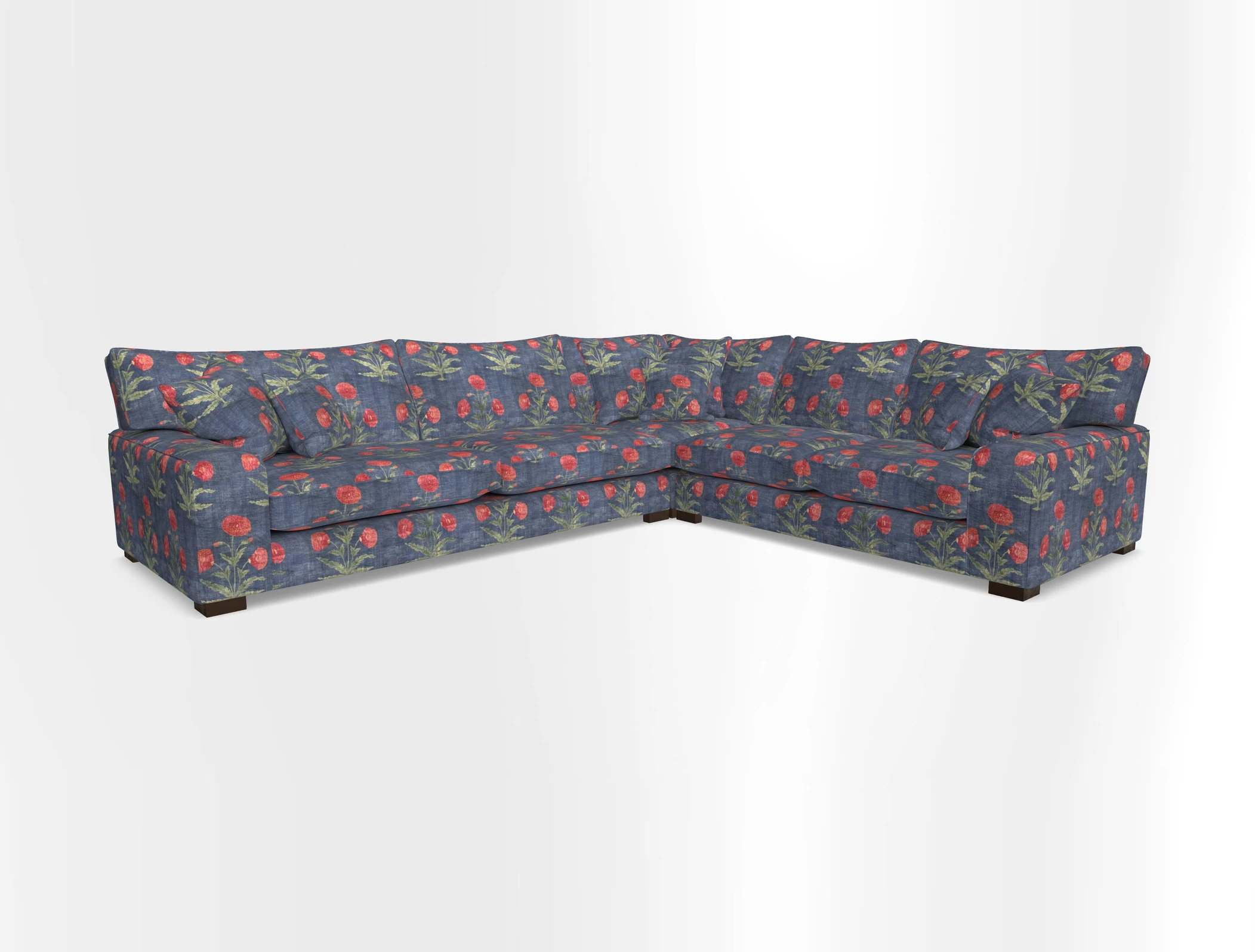 Richmond Large Corner Unit LHF in Two Tone Plain Biscuit
