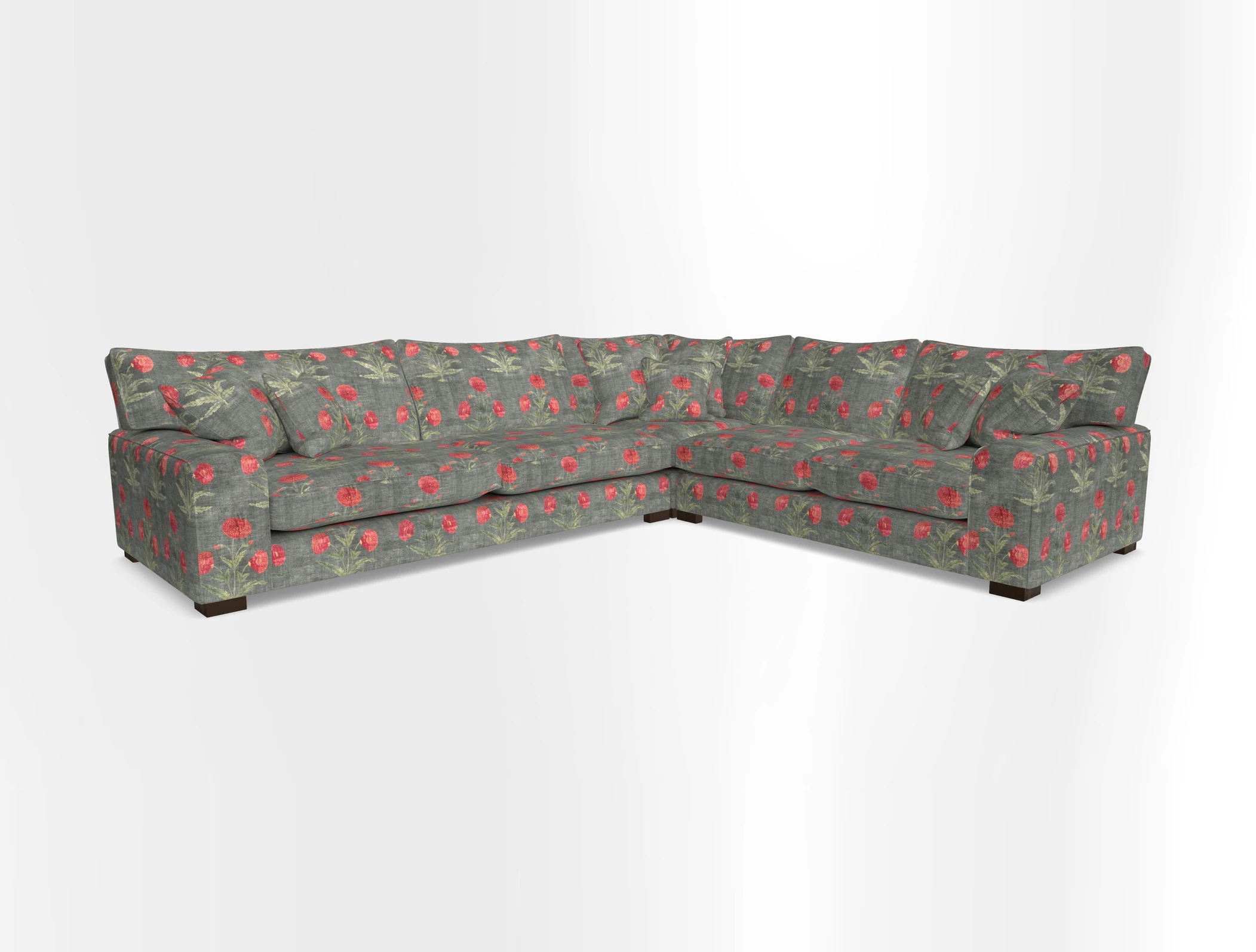 Richmond Large Corner Unit LHF in Two Tone Plain Biscuit