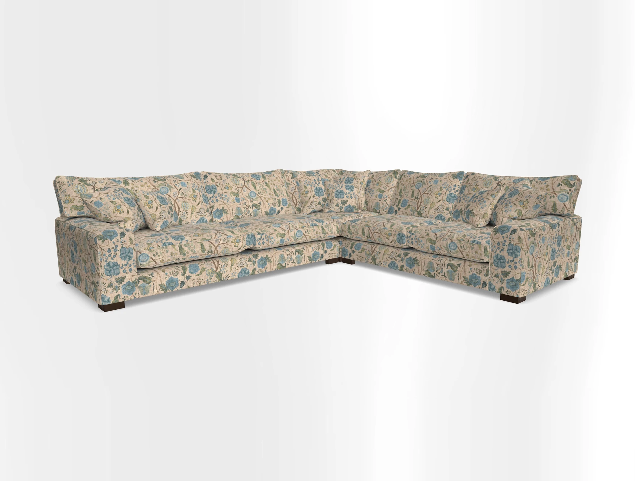 Richmond Large Corner Unit LHF in Two Tone Plain Biscuit