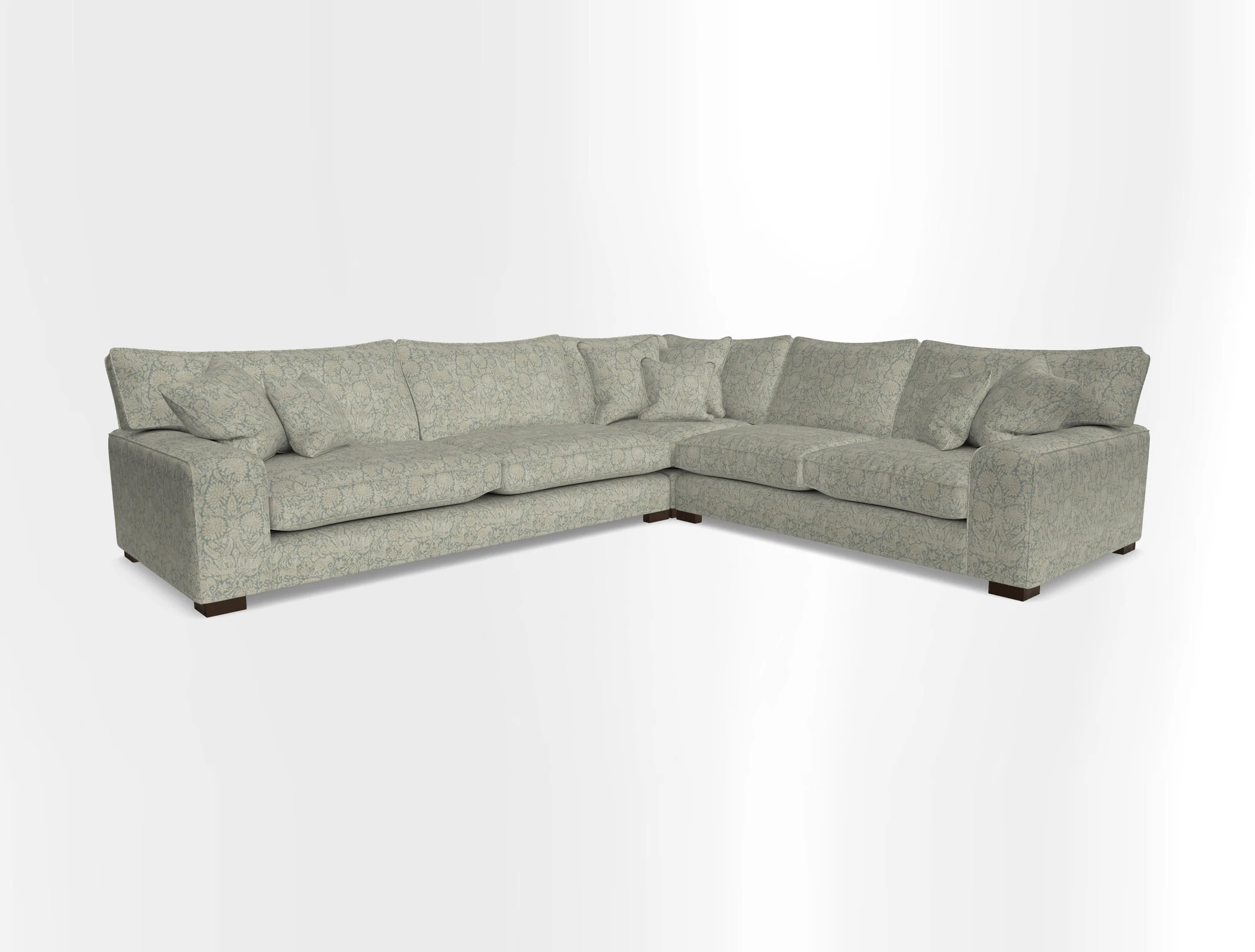 Richmond Large Corner Unit LHF in Two Tone Plain Biscuit