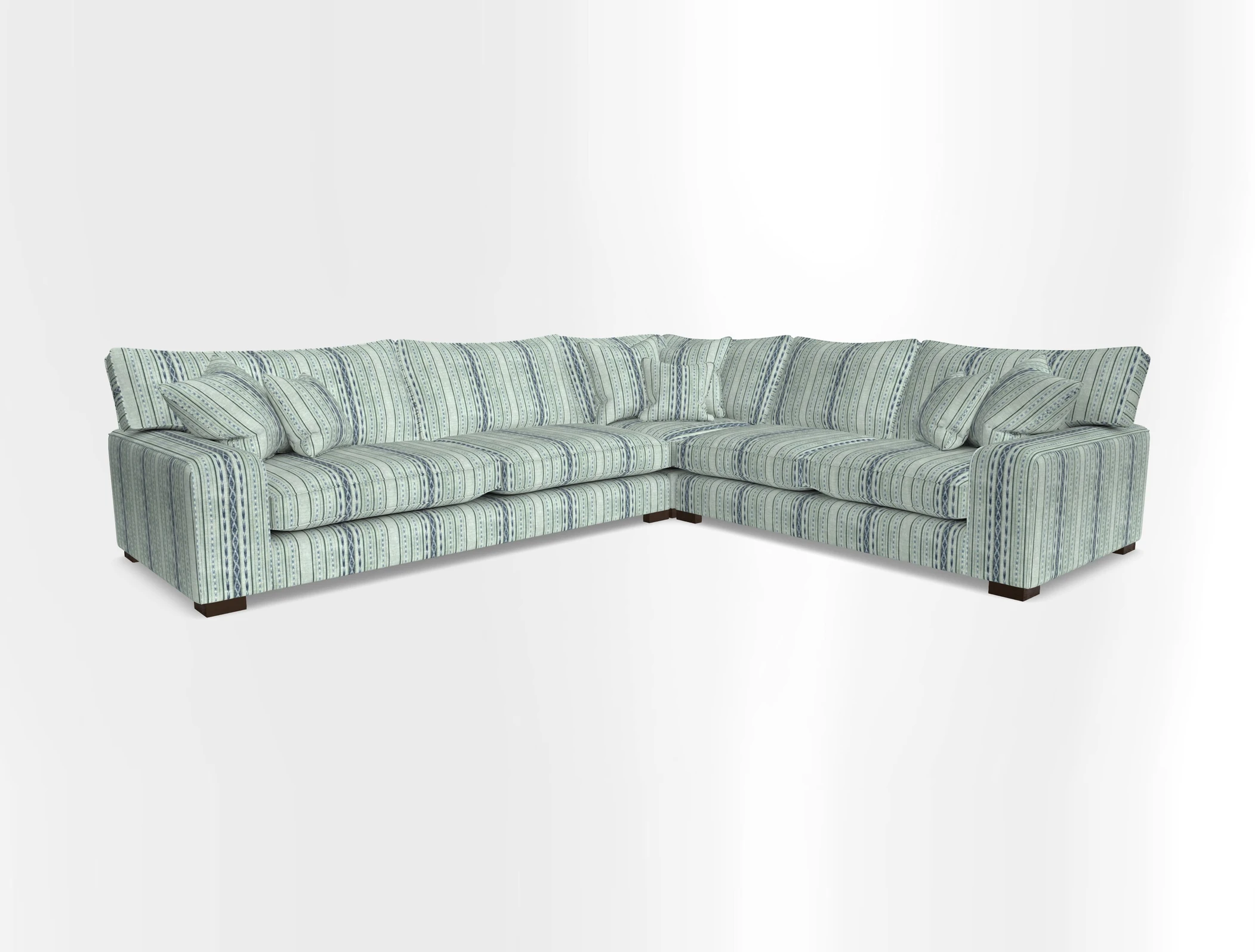 Richmond Large Corner Unit LHF in Two Tone Plain Biscuit