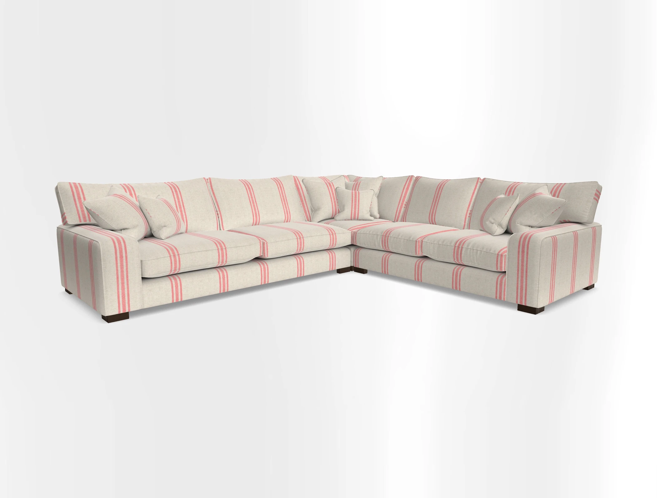 Richmond Large Corner Unit LHF in Two Tone Plain Biscuit