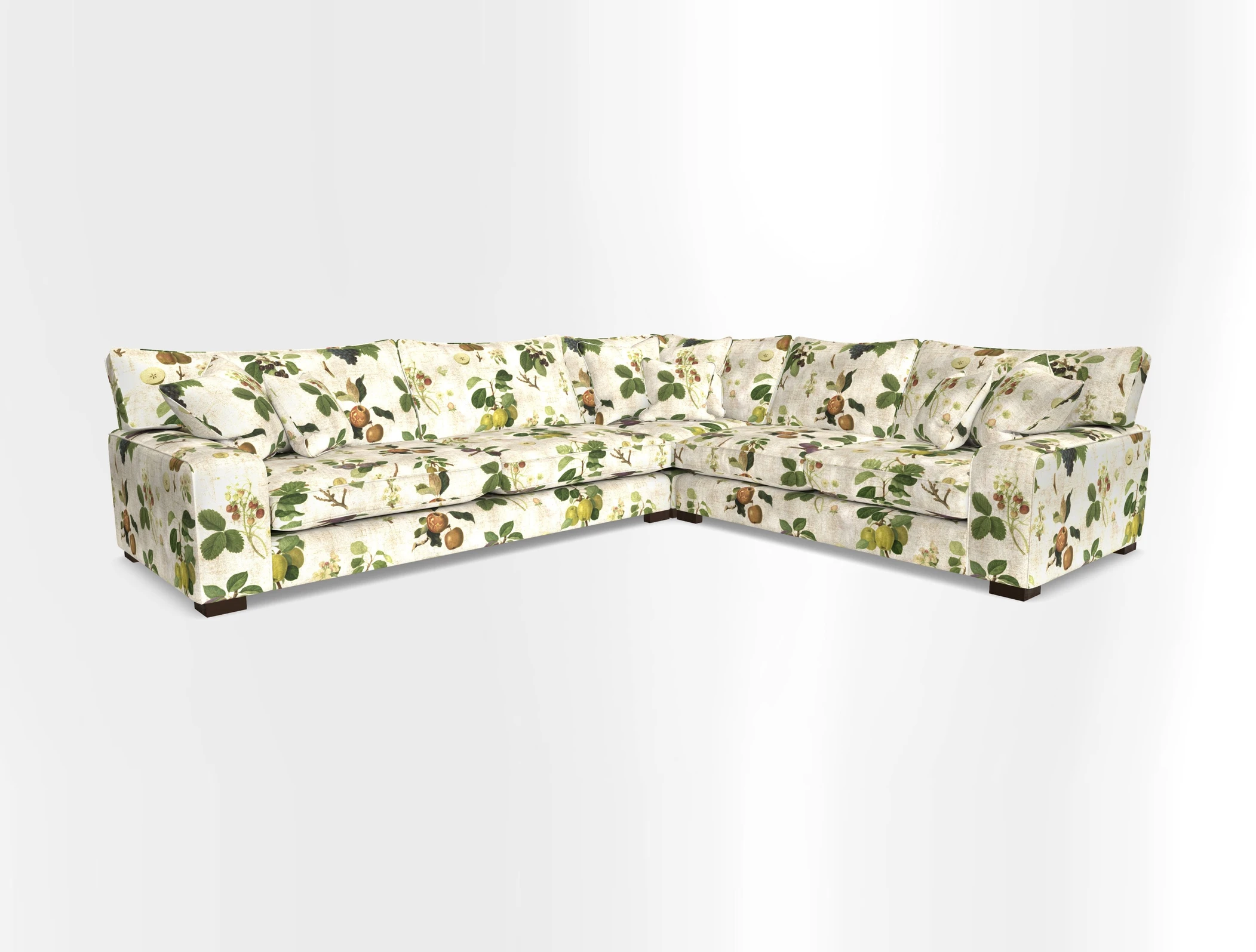 Richmond Large Corner Unit LHF in Two Tone Plain Biscuit
