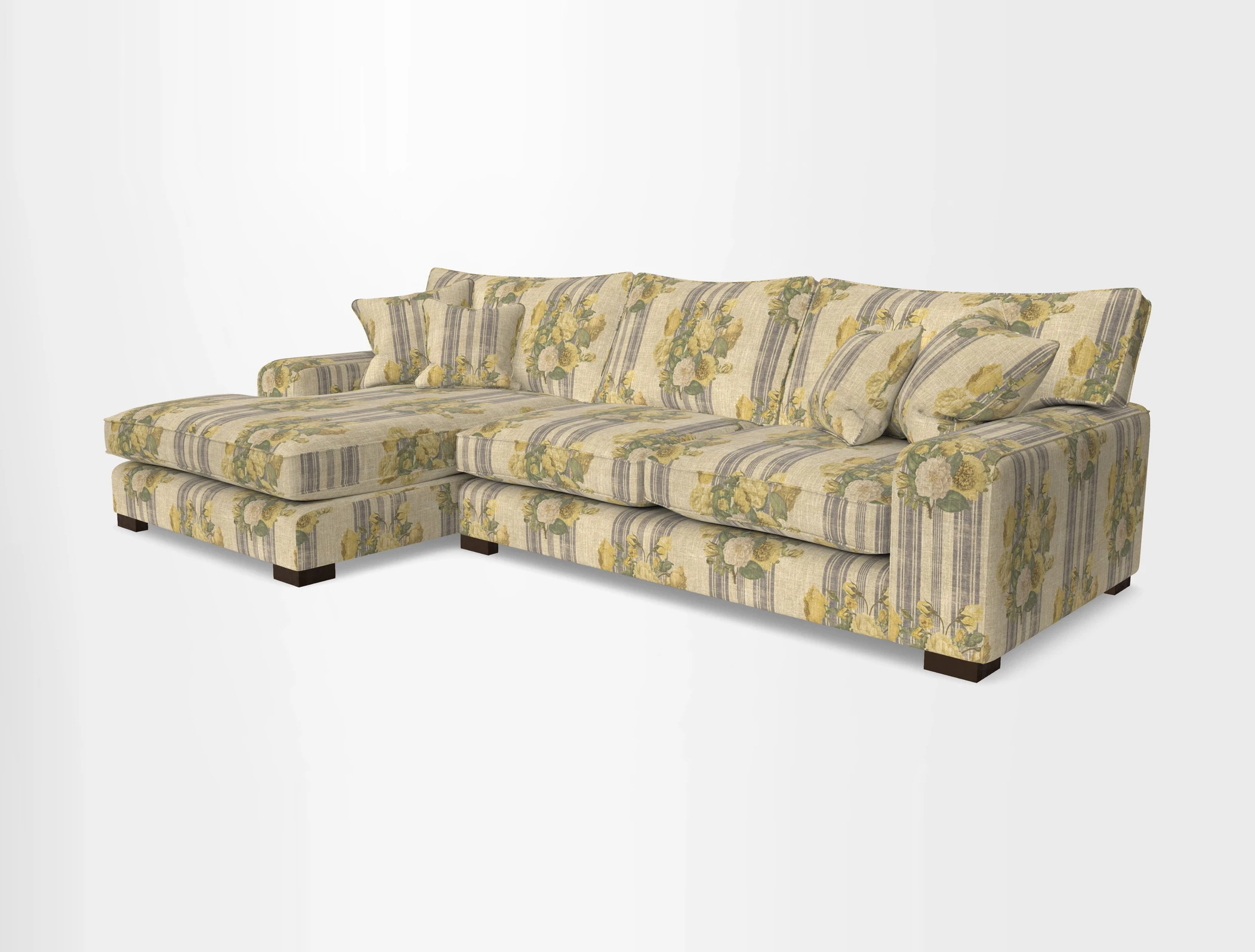 Richmond Chaise LHF  in Two Tone Plain Biscuit