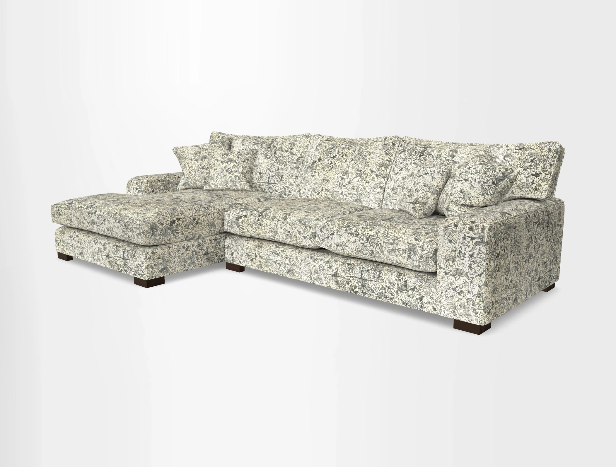 Richmond Chaise LHF  in Two Tone Plain Biscuit