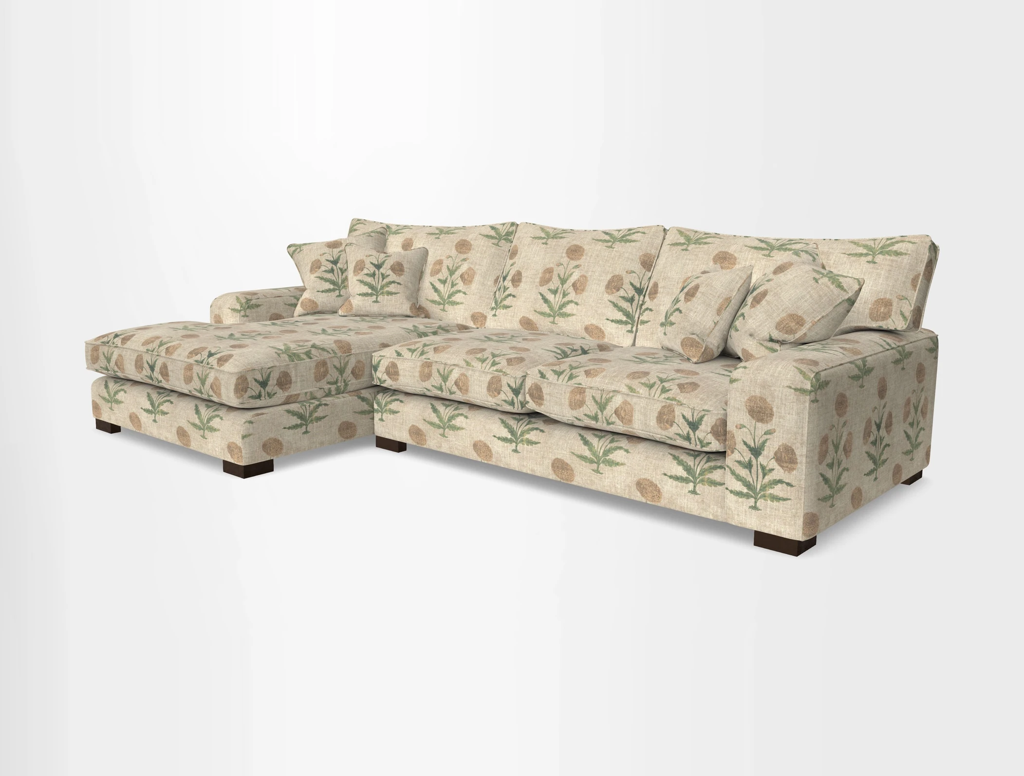Richmond Chaise LHF  in Two Tone Plain Biscuit