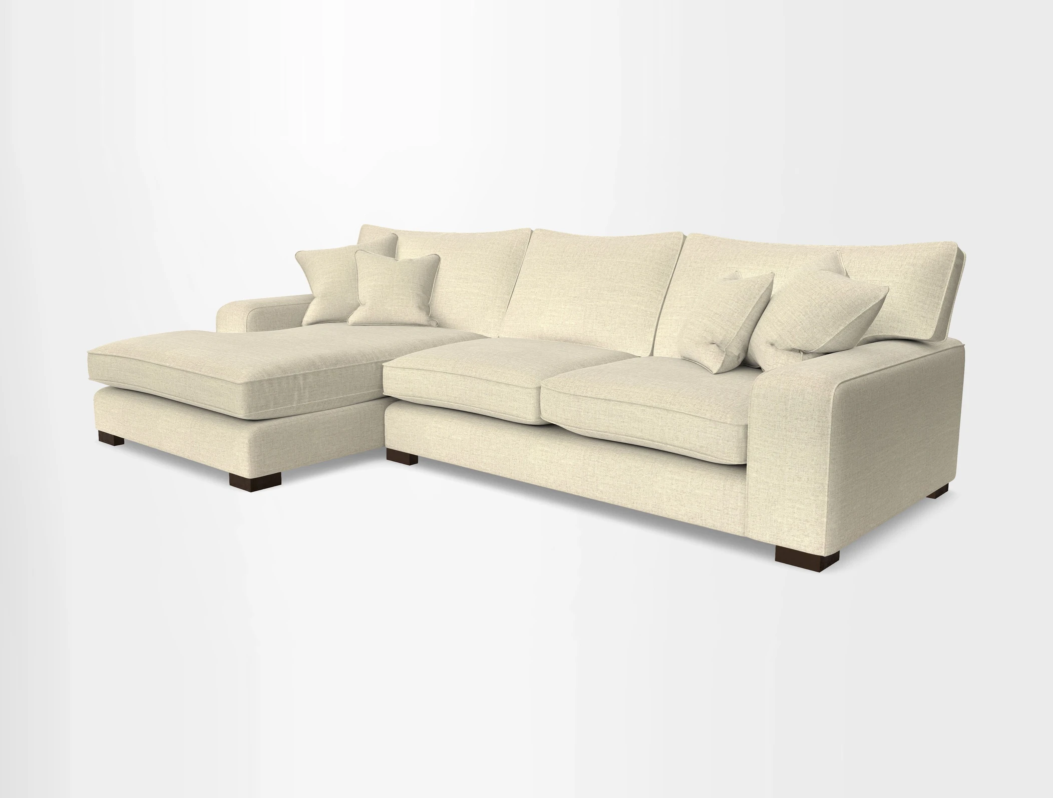 Richmond Chaise LHF  in Two Tone Plain Biscuit