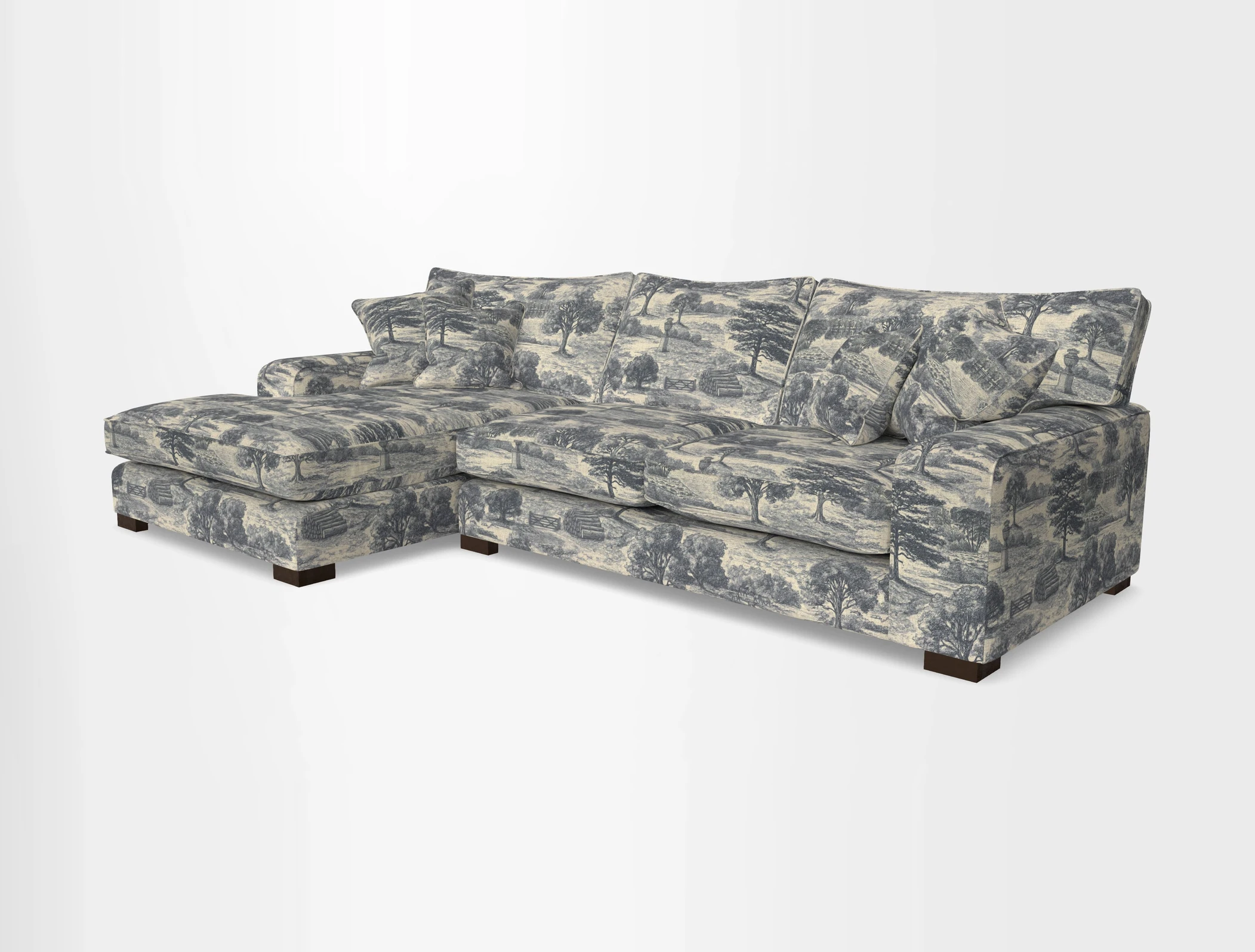 Richmond Chaise LHF  in Two Tone Plain Biscuit