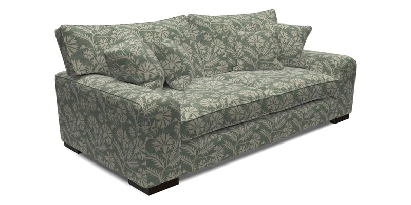 Richmond 3 Seater Sofa in Large Sussex Gingham Large Forest