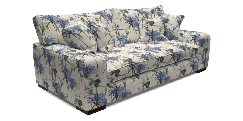 Richmond 3 Seater Sofa in Large Sussex Gingham Large Forest