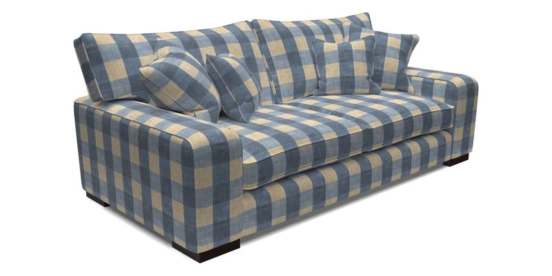 Richmond 3 Seater Sofa in Large Sussex Gingham Large Forest
