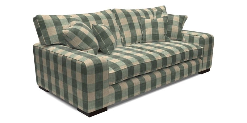 Richmond 3 Seater Sofa in Large Sussex Gingham Large Forest