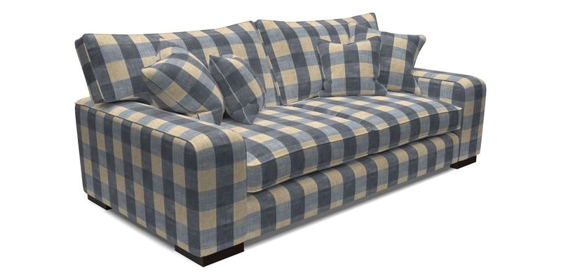 Richmond 3 Seater Sofa in Large Sussex Gingham Large Forest