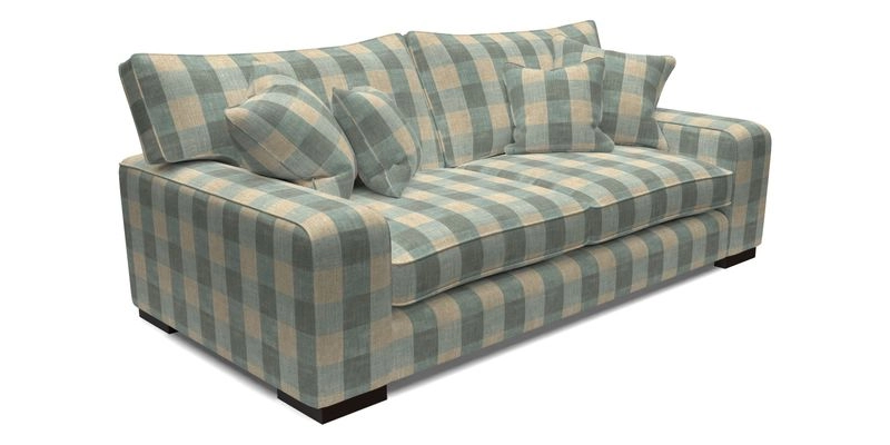 Richmond 3 Seater Sofa in Large Sussex Gingham Large Forest