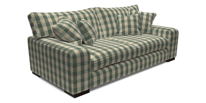 Richmond 3 Seater Sofa in Large Sussex Gingham Large Forest