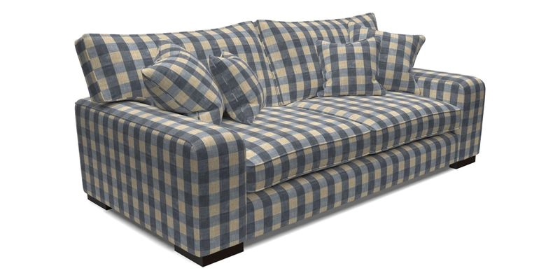 Richmond 3 Seater Sofa in Large Sussex Gingham Large Forest