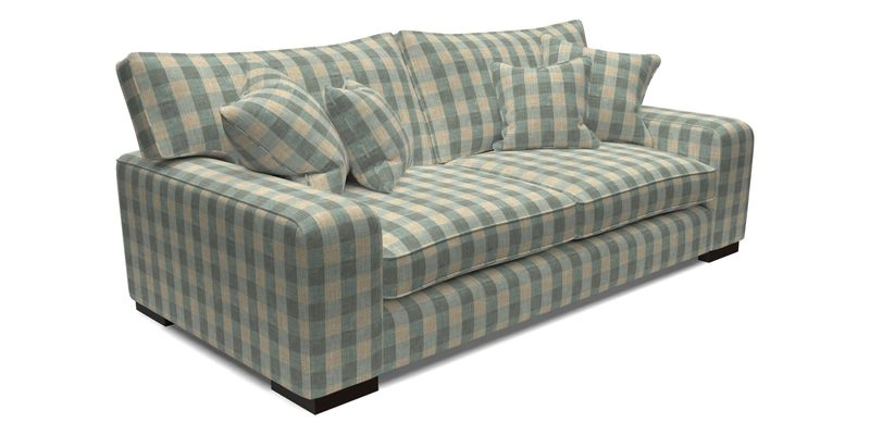 Richmond 3 Seater Sofa in Large Sussex Gingham Large Forest