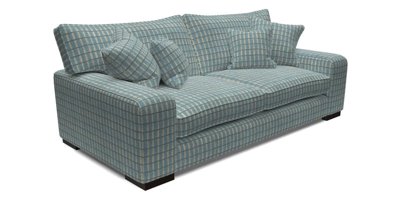 Richmond 3 Seater Sofa in Large Sussex Gingham Large Forest