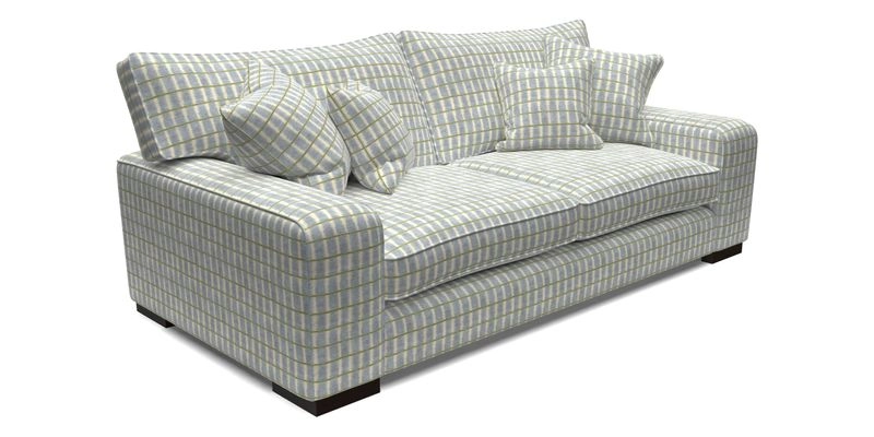 Richmond 3 Seater Sofa in Large Sussex Gingham Large Forest