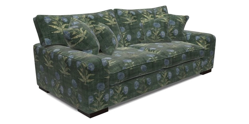 Richmond 3 Seater Sofa in Large Sussex Gingham Large Forest