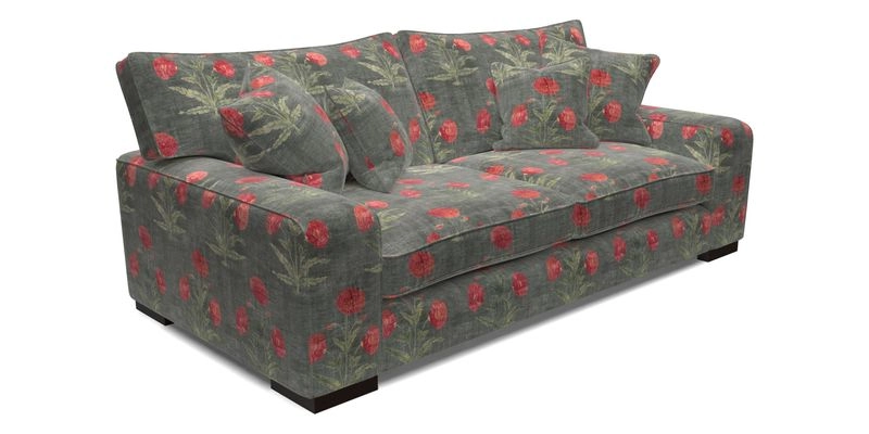 Richmond 3 Seater Sofa in Large Sussex Gingham Large Forest