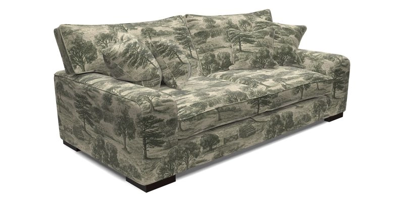 Richmond 3 Seater Sofa in Large Sussex Gingham Large Forest