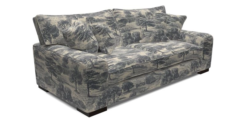 Richmond 3 Seater Sofa in Large Sussex Gingham Large Forest