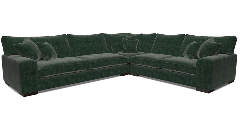 Richmond Large Corner Unit LHF in Two Tone Plain Biscuit