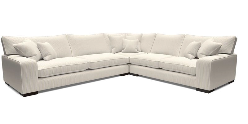 Richmond Large Corner Unit LHF in Two Tone Plain Biscuit