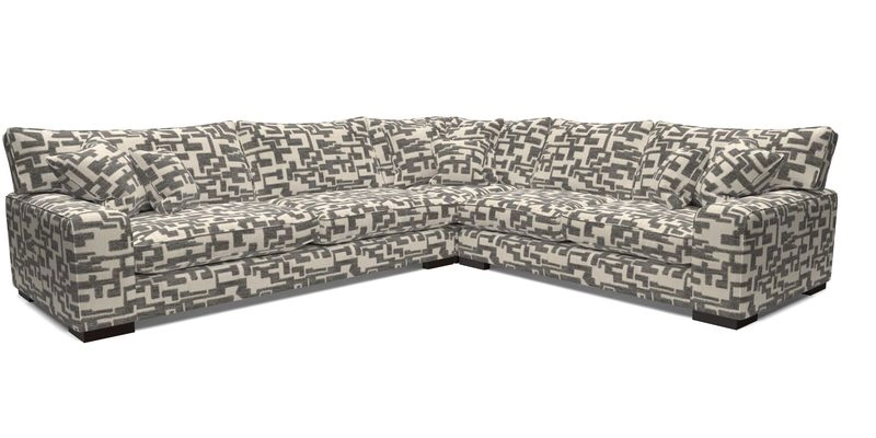 Richmond Large Corner Unit LHF in Two Tone Plain Biscuit