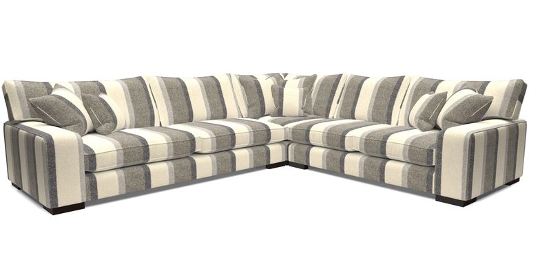 Richmond Large Corner Unit LHF in Two Tone Plain Biscuit