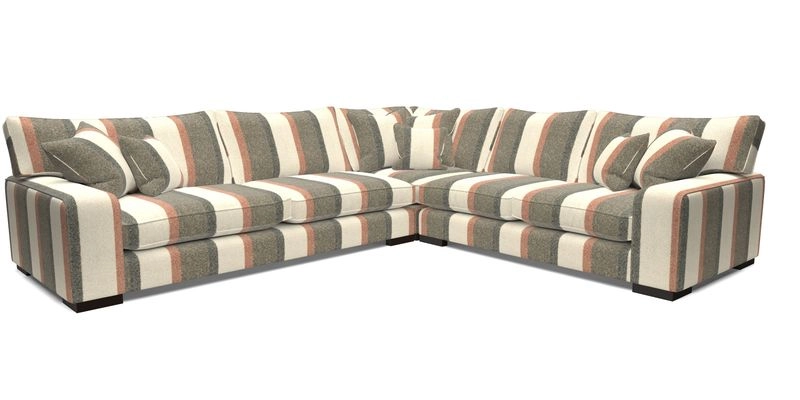 Richmond Large Corner Unit LHF in Two Tone Plain Biscuit