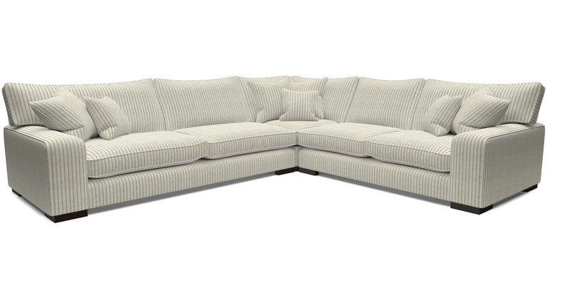 Richmond Large Corner Unit LHF in Two Tone Plain Biscuit