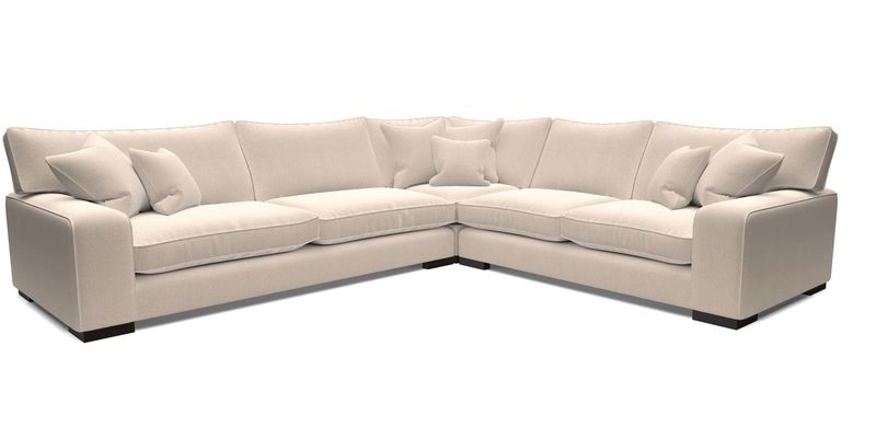 Richmond Large Corner Unit LHF in Two Tone Plain Biscuit