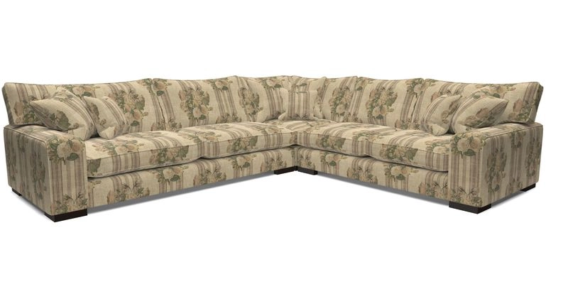 Richmond Large Corner Unit LHF in Two Tone Plain Biscuit