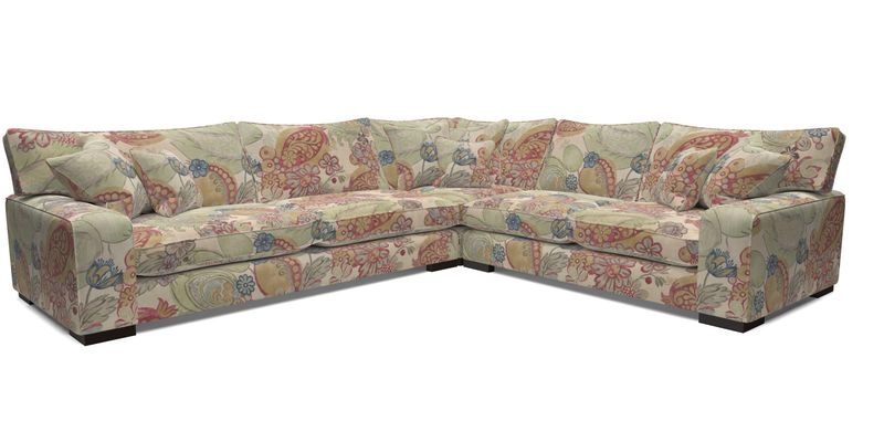 Richmond Large Corner Unit LHF in Two Tone Plain Biscuit