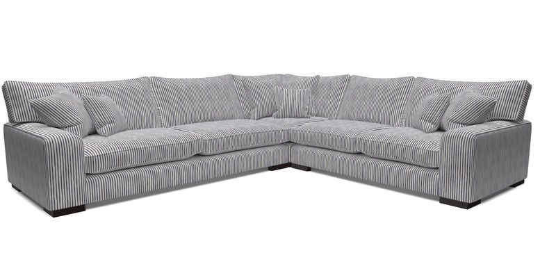 Richmond Large Corner Unit LHF in Two Tone Plain Biscuit