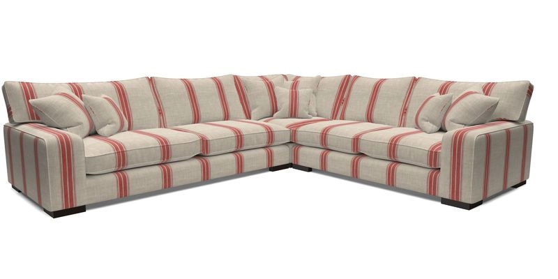 Richmond Large Corner Unit LHF in Two Tone Plain Biscuit