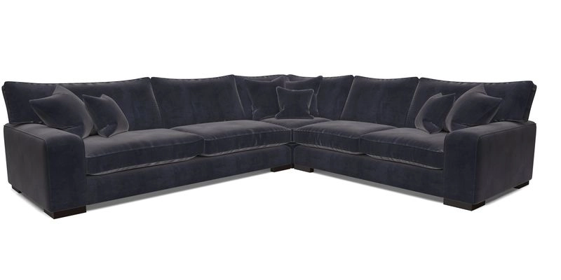 Richmond Large Corner Unit LHF in Two Tone Plain Biscuit