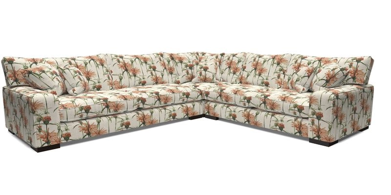 Richmond Large Corner Unit LHF in Two Tone Plain Biscuit